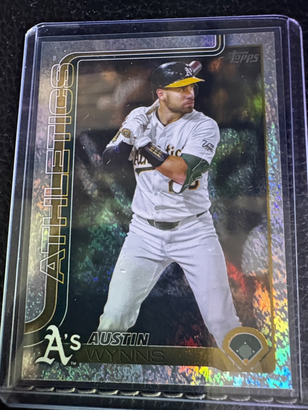 Topps 2025 Oakland Athletics Holographic Austin Wynns Card